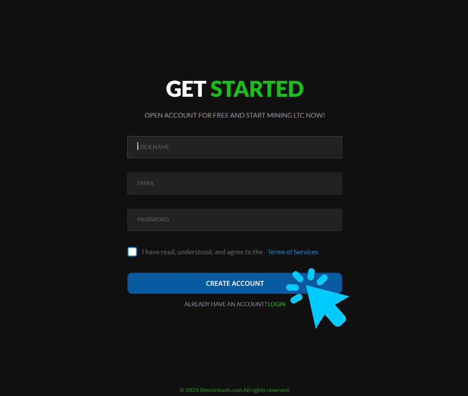 Login and Deposit